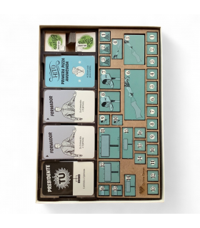 Inserto para Food Chain Magnate – Guarda cartas, losetas y fichas en la caja original, optimizando el espacio