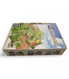 El inserto encaja perfectamente en la caja de Carcassonne, manteniendo todo organizado y protegido