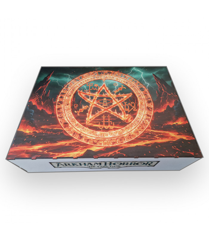 Cajón Arcano en llamas y Lava para Arkham Horror LCG UV MDF