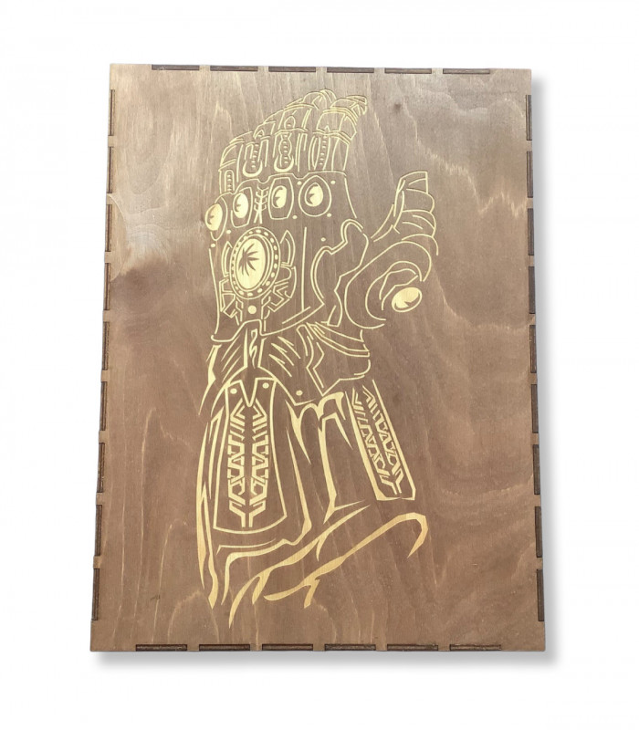 Cajón Marvel champions v2 tintado Nogal Montado