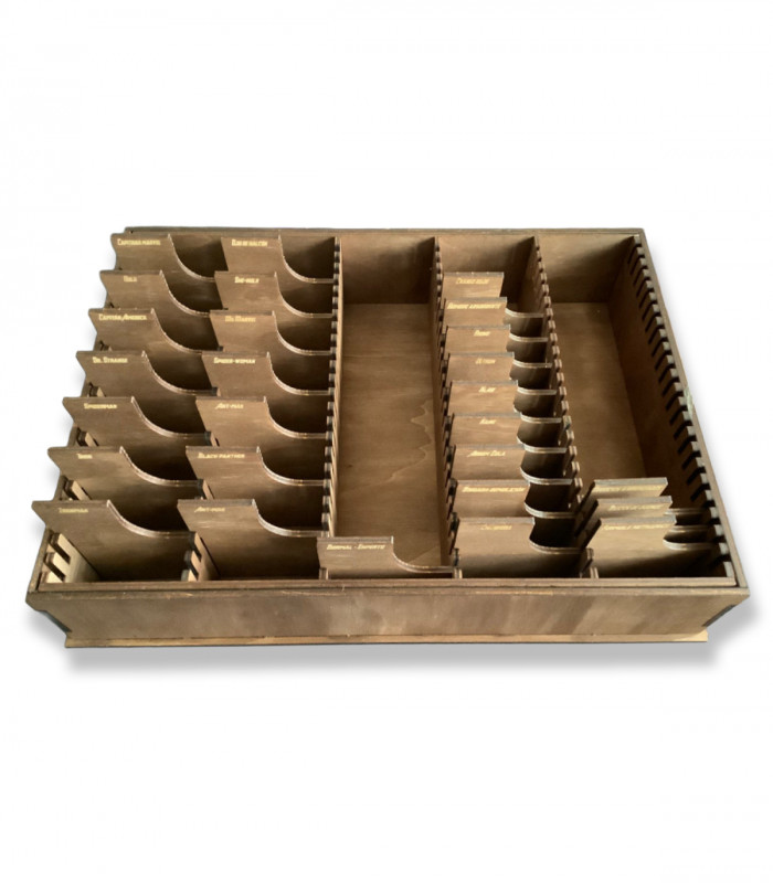 Cajón Marvel champions tintado Nogal