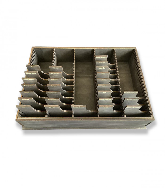 Cajón Marvel champions Tintado Wengue Base con separadores