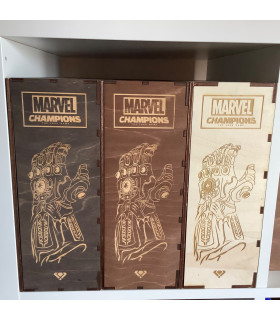 Cajón Marvel champions v2 tintado Nogal Montado Kallax