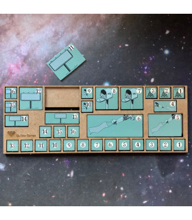 Inserto para Food Chain Magnate – Guarda cartas, losetas y fichas en la caja original, optimizando el espacio